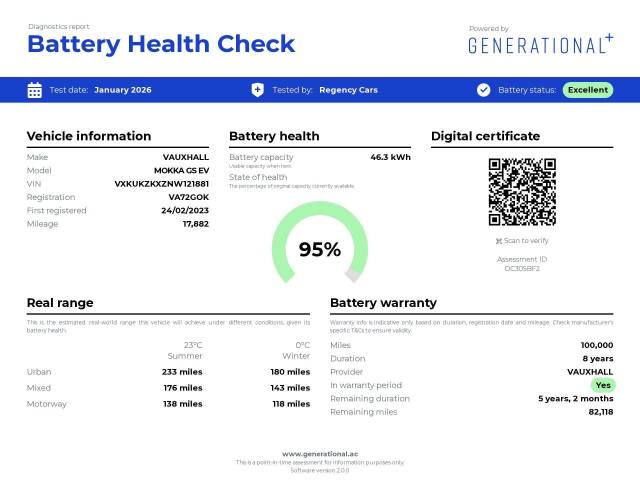 2023 Vauxhall Mokka 0.0 100kW GS 50kWh 5dr Auto